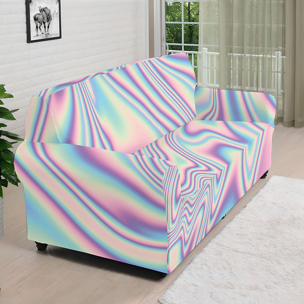 Psychedelic Holographic Print Sofa Cover