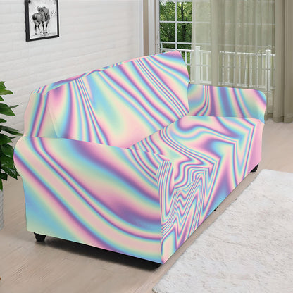 Psychedelic Holographic Print Sofa Cover
