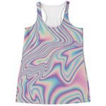 Psychedelic Holographic Print Women's Racerback Tank Top