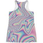 Psychedelic Holographic Print Women's Racerback Tank Top