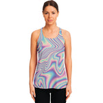 Psychedelic Holographic Print Women's Racerback Tank Top
