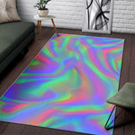 Psychedelic Holographic Trippy Print Area Rug GearFrost