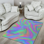 Psychedelic Holographic Trippy Print Area Rug GearFrost