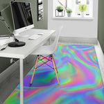 Psychedelic Holographic Trippy Print Area Rug GearFrost