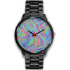 Psychedelic Holographic Trippy Print Black Watch GearFrost