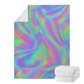 Psychedelic Holographic Trippy Print Blanket