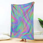 Psychedelic Holographic Trippy Print Blanket