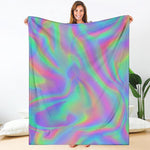 Psychedelic Holographic Trippy Print Blanket