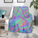 Psychedelic Holographic Trippy Print Blanket