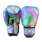 Psychedelic Holographic Trippy Print Boxing Gloves