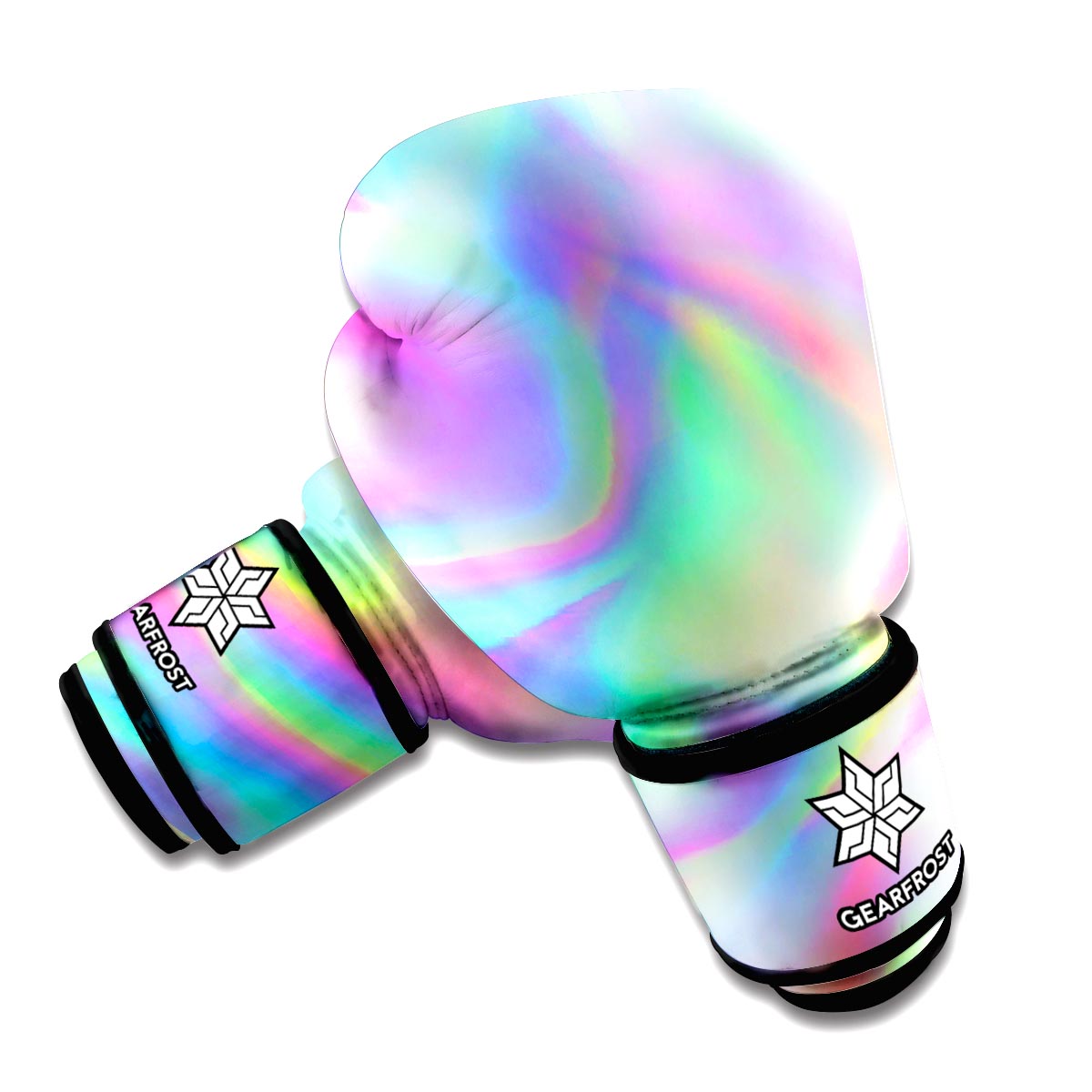 Psychedelic Holographic Trippy Print Boxing Gloves