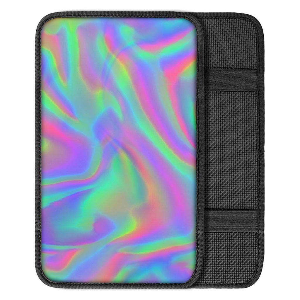 Psychedelic Holographic Trippy Print Car Center Console Cover