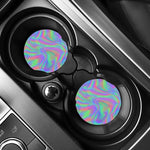Psychedelic Holographic Trippy Print Car Coasters