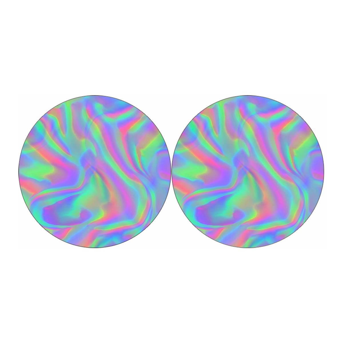 Psychedelic Holographic Trippy Print Car Coasters