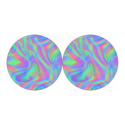 Psychedelic Holographic Trippy Print Car Coasters