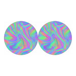 Psychedelic Holographic Trippy Print Car Coasters