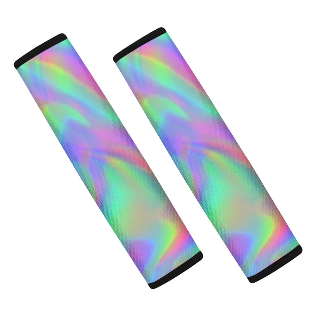 Psychedelic Holographic Trippy Print Car Seat Belt Covers