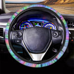 Psychedelic Holographic Trippy Print Car Steering Wheel Cover