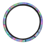 Psychedelic Holographic Trippy Print Car Steering Wheel Cover