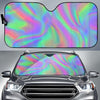 Psychedelic Holographic Trippy Print Car Sun Shade GearFrost