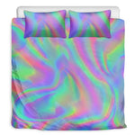 Psychedelic Holographic Trippy Print Duvet Cover Bedding Set