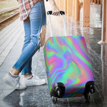 Psychedelic Holographic Trippy Print Luggage Cover GearFrost