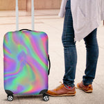Psychedelic Holographic Trippy Print Luggage Cover GearFrost