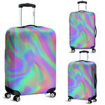 Psychedelic Holographic Trippy Print Luggage Cover GearFrost
