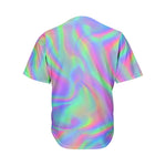 Psychedelic Holographic Trippy Print Men's Baseball Jersey