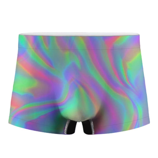 Psychedelic Holographic Trippy Print Men's Boxer Briefs