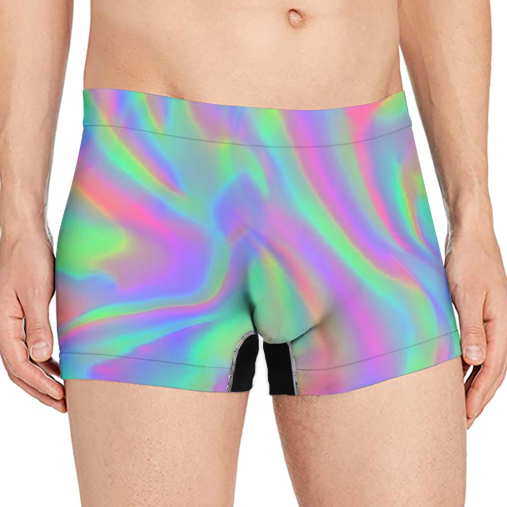 Psychedelic Holographic Trippy Print Men's Boxer Briefs