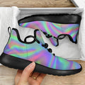 Psychedelic Holographic Trippy Print Mesh Knit Shoes