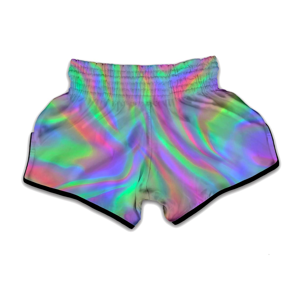 Psychedelic Holographic Trippy Print Muay Thai Boxing Shorts