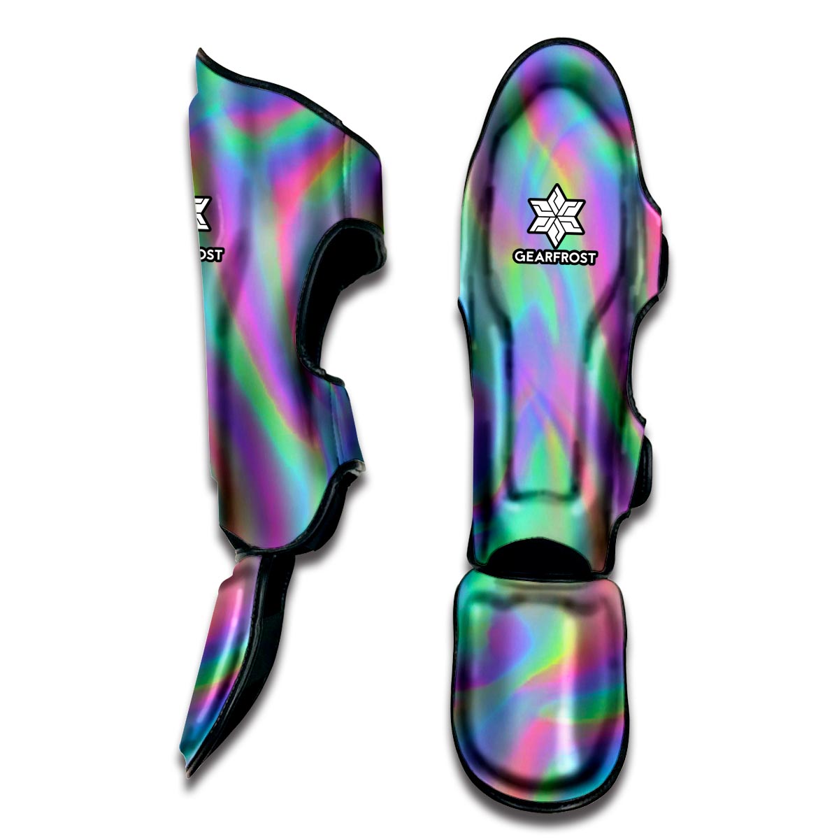 Psychedelic Holographic Trippy Print Muay Thai Shin Guard