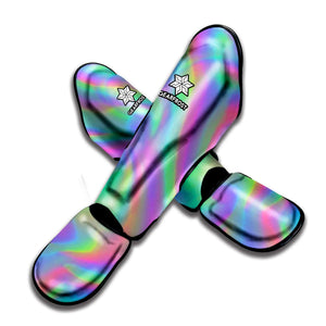 Psychedelic Holographic Trippy Print Muay Thai Shin Guard