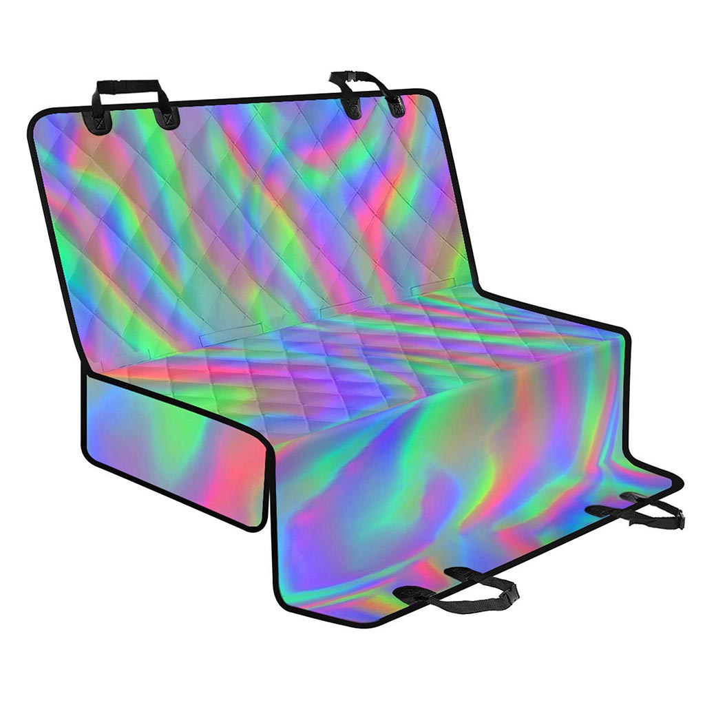 Psychedelic Holographic Trippy Print Pet Car Back Seat Cover