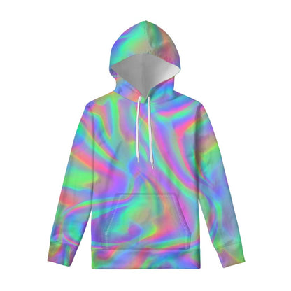 Psychedelic Holographic Trippy Print Pullover Hoodie