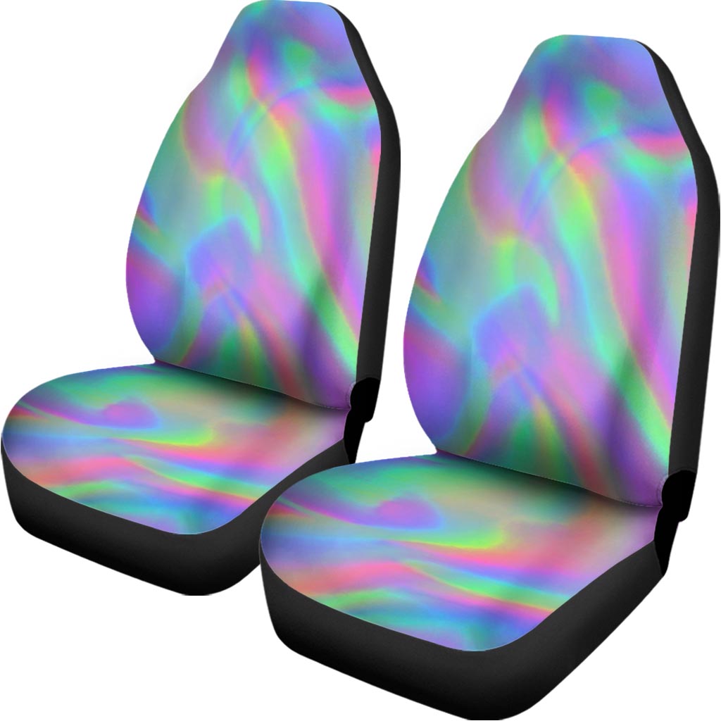 Psychedelic Holographic Trippy Print Universal Fit Car Seat Covers