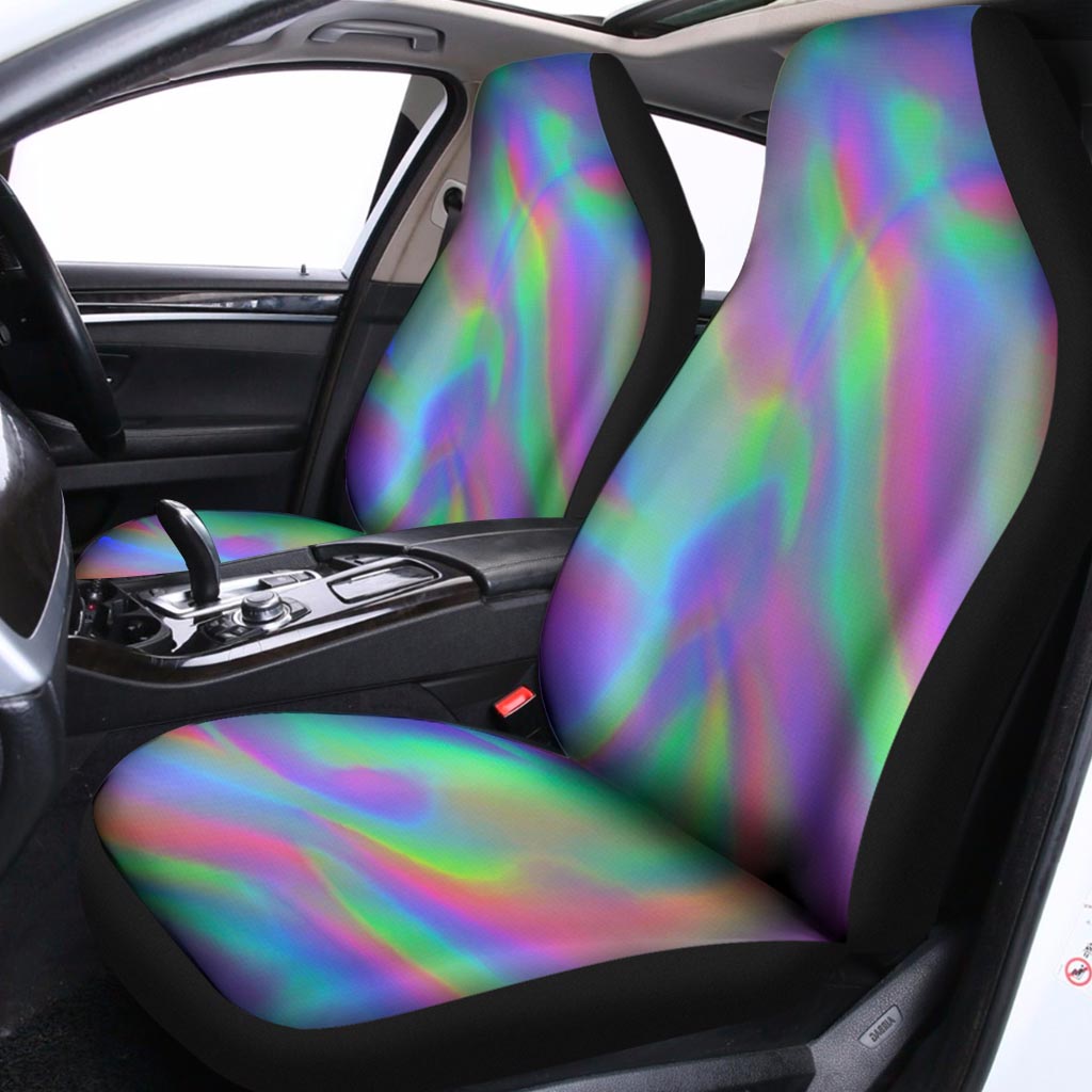Psychedelic Holographic Trippy Print Universal Fit Car Seat Covers