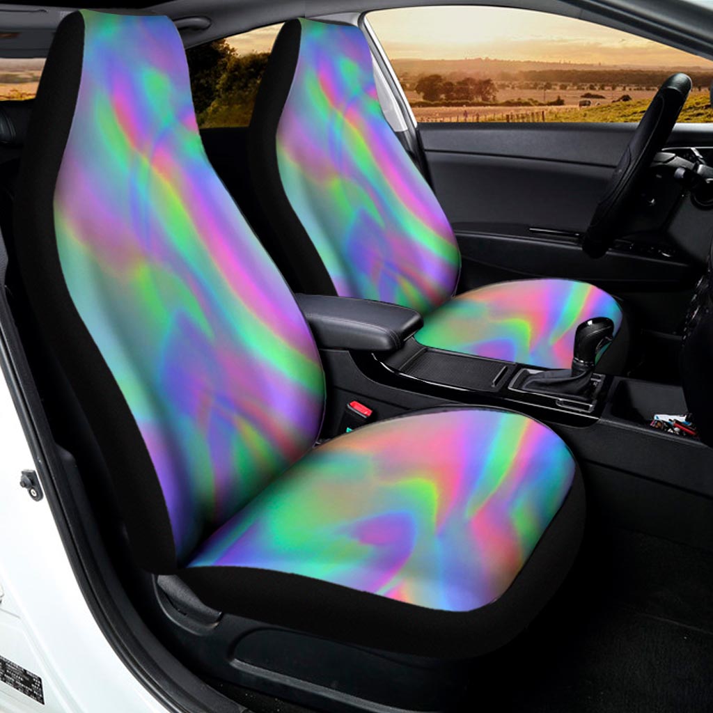 Psychedelic Holographic Trippy Print Universal Fit Car Seat Covers
