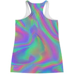 Psychedelic Holographic Trippy Print Women's Racerback Tank Top