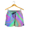 Psychedelic Holographic Trippy Print Women's Shorts