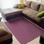 Psychedelic Illusion Print Area Rug