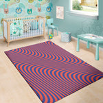 Psychedelic Illusion Print Area Rug