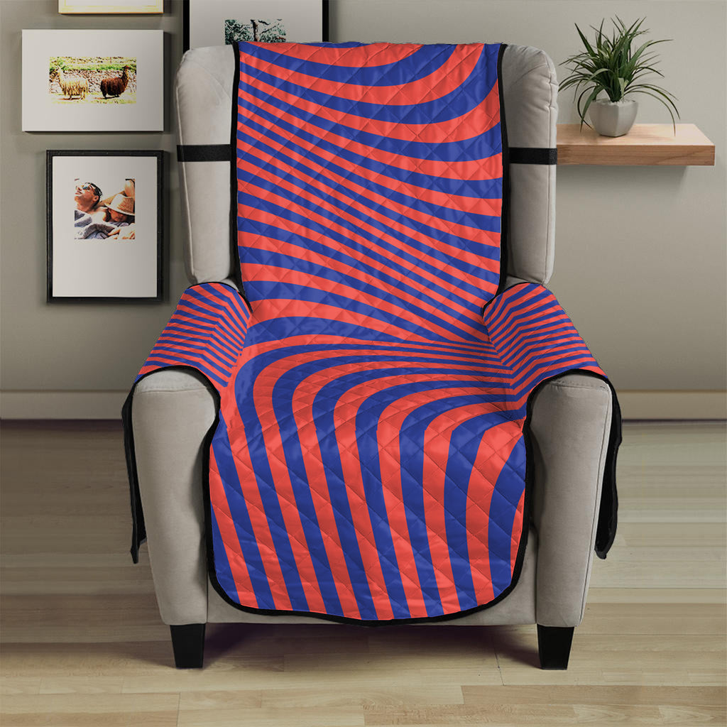 Psychedelic Illusion Print Armchair Protector