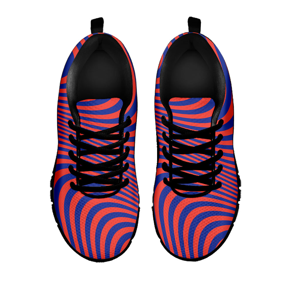 Psychedelic Illusion Print Black Sneakers