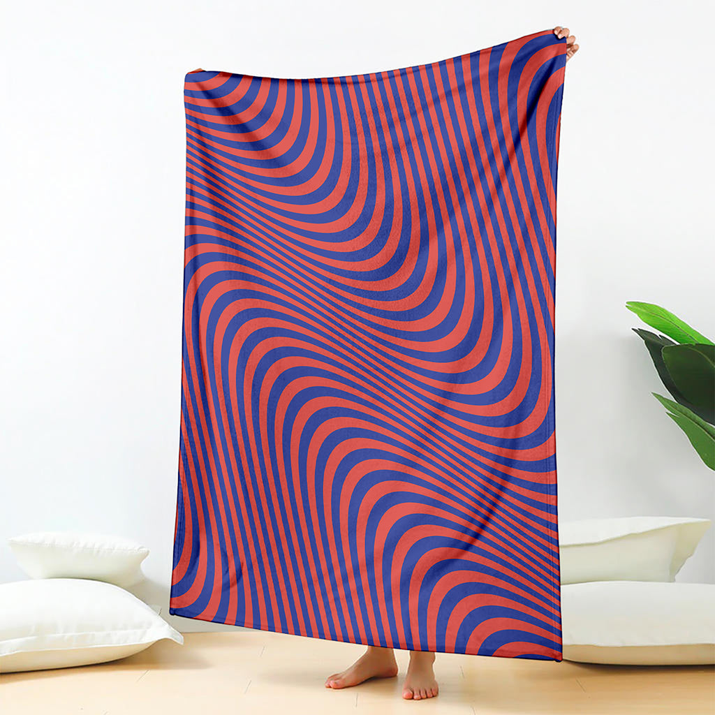 Psychedelic Illusion Print Blanket