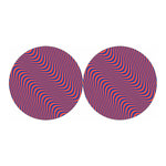 Psychedelic Illusion Print Car Coasters