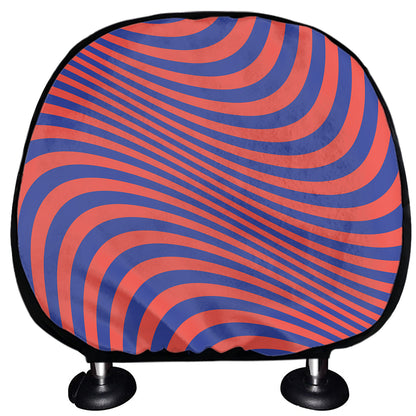 Psychedelic Illusion Print Car Headrest Covers