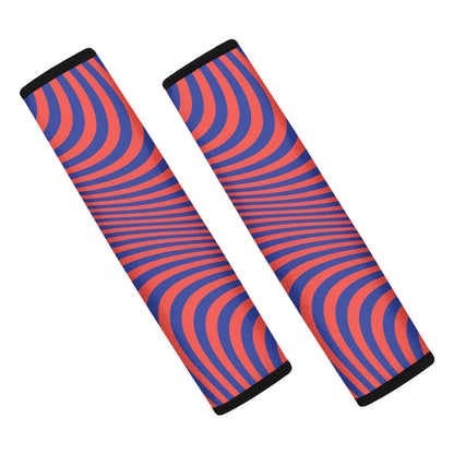 Psychedelic Illusion Print Car Seat Belt Covers